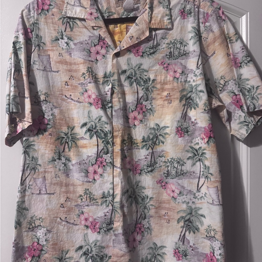 Tropical Floral Print Men's Shirt